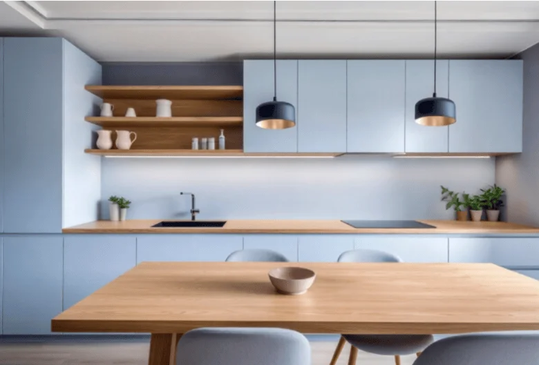 Light Blue Kitchen Cabinets sunnyvale