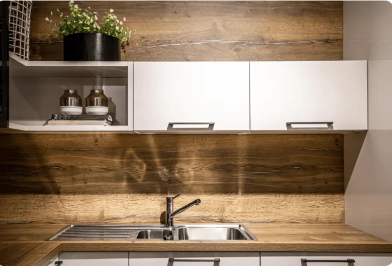 Sunnyvale natural wood kitchen cabinets